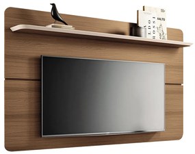 Painel Suspenso Decorativo 1.8 TV até 70 Pol. Sala de Estar Kirby Castanho/Off White G26 - Gran Belo
