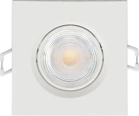 Plafon Led Embutir Quadrado Branco 6,2W Luz Branca