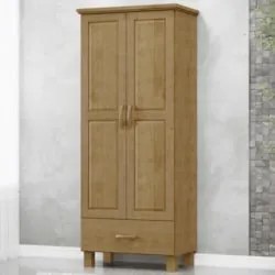Guarda Roupa Solteiro 82cm 2 Portas 1 Gaveta Renzo Freijó F07 - Mpozen