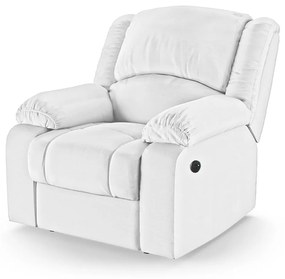 Poltrona do Papai Reclinável Melim Power Elétrica USB Sintético PU FH1 - D'Rossi - Branco