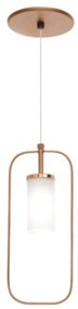 Pendente Wire Tubo Vidro 05X12X29Cm 01Xg9 - Old Artisan Pd-5592 (DOURADO FOSCO / DOURADO BRILHO)