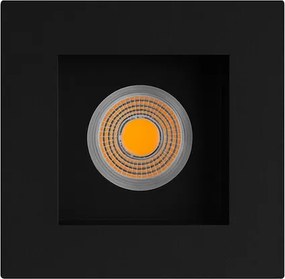 Plafon De Embutir Alumínio 7,5x7,5cm Flat - PRETO