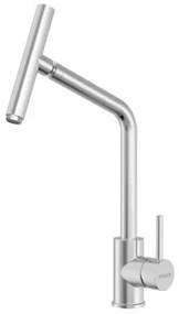 Misturador Monocomando Tramontina Versa em Aço Inox com Bica Articulada