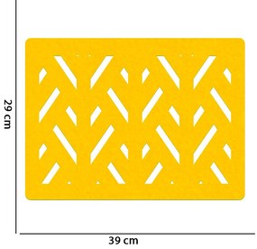 Kit 02 Jogo Americano de Feltro Formas Amarelo 29x39 cm  - D'Rossi