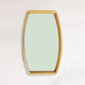Espelho Decorativo com Moldura Dourada 20,5x38 cm - D'Rossi