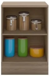 Balcão de Cozinha 58cm 1 Porta Grace Carvalho Oak/Off White Z44 - Mpoz