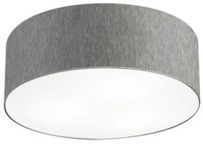Plafon Cilíndrico Md-3019 Cúpula em Tecido 80x15cm Cinza - Bivolt