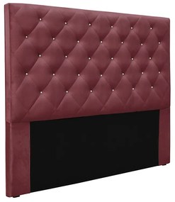 Cabeceira Cama Box King 195 cm Tania Veludo S04 - D'Rossi - Vinho