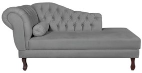 Recamier Diana 160cm Lado Direito Suede Cinza - ADJ Decor