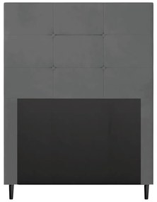 Cabeceira Luna Para Cama Box Solteiro 90 cm Suede - D'Rossi - Cinza