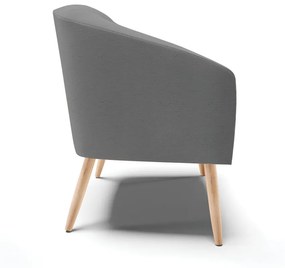 Poltrona Decorativa Pé Palito Natural Stella Linho D03 - D'Rossi - A26 Grafite