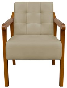 Poltrona Decorativa Vênus Veludo Nude