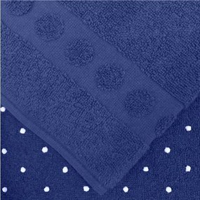 Jogo com 5 toalhas de piso com Antiderrapante Azul