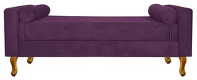 Recamier Baú Félix Solteiro 120cm Suede Roxo - ADJ Decor