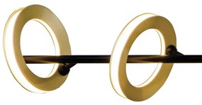 Pendente Anillo 20X120Cm Led 75W 3000K Bivolt Alumínio Preto E Dourado...