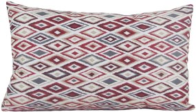 Capa almofada LYON Veludo estampado Losangos Vermelho 30x50cm