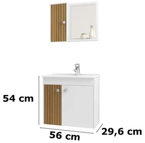 Conjunto Para Banheiro Munique Branco Ripado – Bechara Móveis