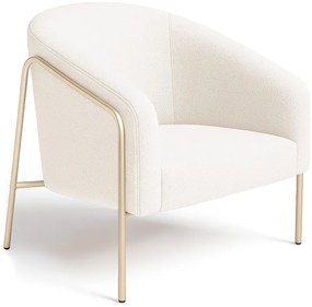 Poltrona Sala Industrial Alta Champanhe Stella Bouclê D03 - D'Rossi - Off White