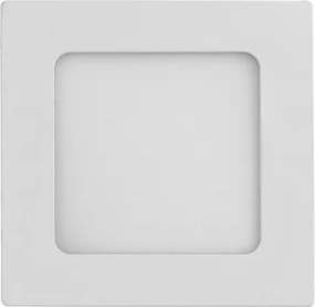 Plafon Led De Embutir Quadrado Branco 6W Panel - LED BRANCO QUENTE (3000K)