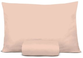 Jogo De Cama Solteiro 2 Peças 150 Fios Microfibra - Lençol E Fronha -... (salmão)