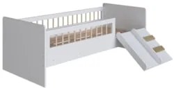 Cama Infantil Com Escorregador Lumiar C06 Branco - Mpozenato