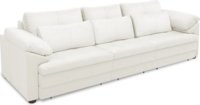 Sofá Retrátil Elétrico Sala de Estar Nolan Bipartido 257cm Conforto Premium em Couro Branco G58 - Gran Belo