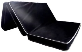 Puff Multifuncional Banco Colch�O Luxo 175X98Cm Suede (Preto)