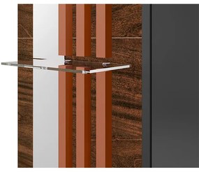 Painel de TV Home Suspenso Pérola 180cm Imbuia/Beige - Vizzato - Bege