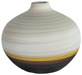 Vaso Bojudo Decorativo de Cerâmica 10x11x11 - Salar Fosco Kleiner