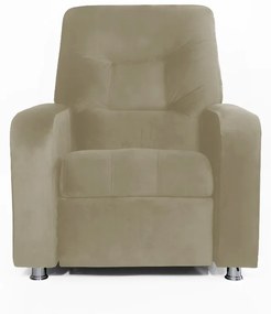 Poltrona Do Papai Reclinável Madri Suede Nude