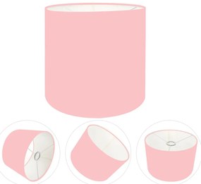 Cúpula Abajur Cilíndrica Cp-8007 Ø20x22cm Rosa Bebê
