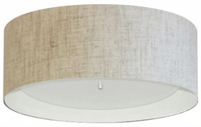 Plafon Para Quarto Cilíndrico SQ-3008 Cúpula Cor Rústico Bege Branco