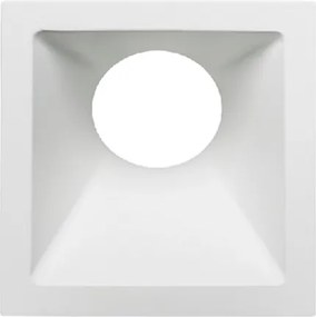 Plafon Embutir Aluminio Square 9,6Cm - BRANCO