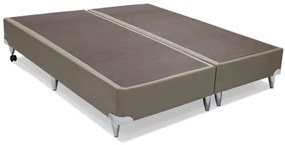 Base de Cama Box Courino Bege Queen 158 cm (LARG) Baixa - 42799 Sun House