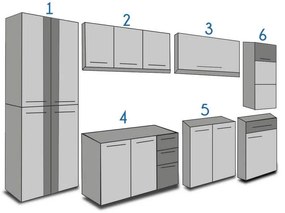 Móveis Cozinha Completa Modulada Balcão Aéreos Torre Quente Carvalho