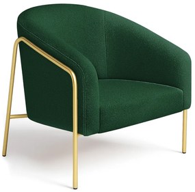 Poltrona Sala Industrial Alta Dourado Stella Bouclê D03 - D'Rossi - Verde
