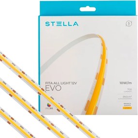 Fita De Led 10w Por Metro 12v 5m Irc90 All Light Evo - LED BRANCO QUENTE (2700K)