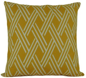 3 Capas para Almofadas Soft Veludo Geométrico Amarelo 43x43cm