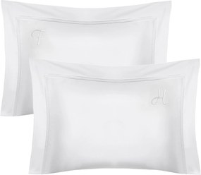 Jogo 2 Fronhas Literie 400 Fios Bambu Satyn 50x90cm - Branco  Branco