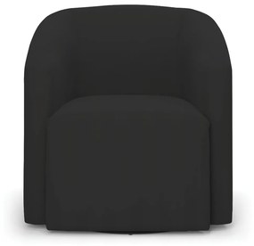 Poltrona Decorativa Base Giratória Kit 2 Stella Max Veludo Preto D03 - D'Rossi