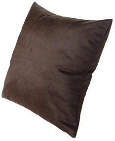 Capa de Almofada Lisa Sigma em Suede em Vários Tamanhos - Marrom - 45x45cm