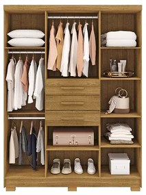 Guarda Roupa Taurus 6 Portas e 3 Gavetas Imperial Nature - Vila Rica Móveis