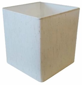 Cúpula em tecido quadrada abajur luminária cp-4224 16/16x16cm linho bege