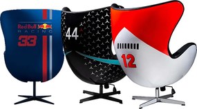 Conjunto 3 Poltronas Decorativas Egg Chair Hamilton Nº 44/MP4 SN 88/RB Nº 33 G53 - Gran Belo