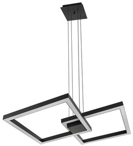 Pendente Led Aluminio 67,2W 3000K Fit25 Square - PRETO
