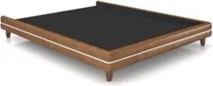 Cama King Base Box 195cm Many Z37 Sintético Caramelo - Mpozenato