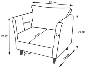 Poltrona Ibis Decorativa Suede Rosê