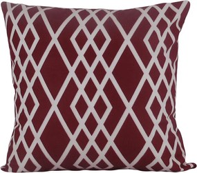 3 Capas para Almofada Soft Turim Geométrico Vinho 43x43cm