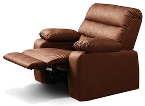 Poltrona do Papai Reclinável Retrátil Naaman Sintético PU Marrom K01 - D'Rossi