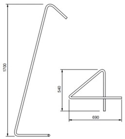 Luminária De Chão Clips 54X170Cm Led 25W Por Waldir Junior - Usina 510... (FN-F - Fendi Fosco, 3000k, 110v)